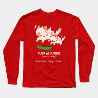 BnW: Pusa at Kuting Long Sleeve T-Shirt